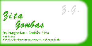 zita gombas business card