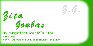 zita gombas business card